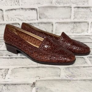 Impanema Omera Woven Leather Flats Loafers for Women-Size 7.5